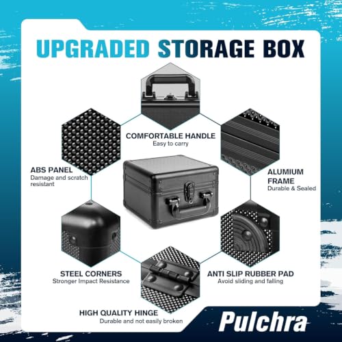 Pulchra Graded Card Storage Box, Top Loaders Case, Sports Trading Box, Slab PSA MTG CSG SGC Magnetic Holder, Waterproof Carrying Case, Collector Storage Boxes - size: Large