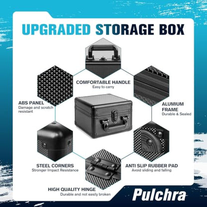 Pulchra Graded Card Storage Box, Top Loaders Case, Sports Trading Box, Slab PSA MTG CSG SGC Magnetic Holder, Waterproof Carrying Case, Collector Storage Boxes - size: Large
