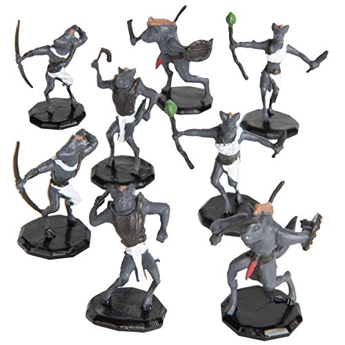 Halloween Fantasy Gnoll Mini Figures – 8 Painted Unique Designs – 1" Hex-Sized, Compatible with DND, Pathfinder & Tabletop RPGs – Realistic Sculpts for Spooky Campaigns, Game Nights