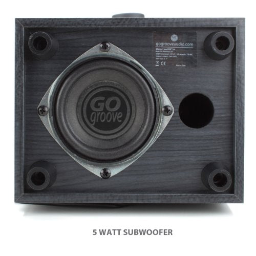 GOgroove SonaVERSE LBr 2.1 Computer Speakers with Subwoofer - USB Powered PC Speaker System with 3.5mm AUX Audio Input, Bass/Volume Control Knobs, 11W RMS - Compact Size for Desktop, Laptop, Desks
