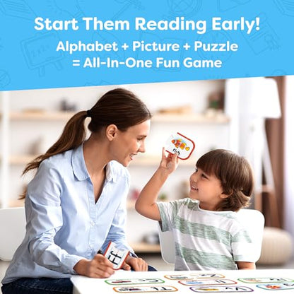 Alphabet Puzzle Games for Kindergarten - 26 Pairs Self-Correcting ABC Puzzles for Kids Ages 3-5 - ABC Puzzle Matching Game, Alphabet Puzzles Toddler Learning Toys - Preschool Classroom Must Haves - style: ABC Alphabet Puzzle