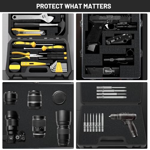 Dual-Thickness Case Foam Insert Kit 4PCS (2PCS 12x12x2" + 2PCS 12x12x0.4") - Pick and Pluck Protective Layer for Tool Drawers, Game Cases & Collectible Organizers - size: 4Pcs (2Pcs 12x12x2 In + 2Pcs 12x12x0.4 In)