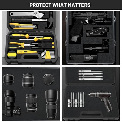 Dual-Thickness Case Foam Insert Kit 4PCS (2PCS 12x12x2" + 2PCS 12x12x0.4") - Pick and Pluck Protective Layer for Tool Drawers, Game Cases & Collectible Organizers - size: 4Pcs (2Pcs 12x12x2 In + 2Pcs 12x12x0.4 In)