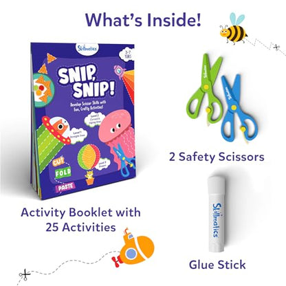 Skillmatics Scissor Skills Activity Book for Preschoolers – Snip Snip - style: 1. Multi-Theme