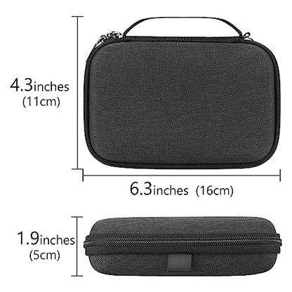 GEEKRIA Handheld Game Console Carrying Case, Protective Travel Retro Mini Game Player Box with Internal Mesh Pockets for Accessories (Dark Gray) - color: Dark Gray