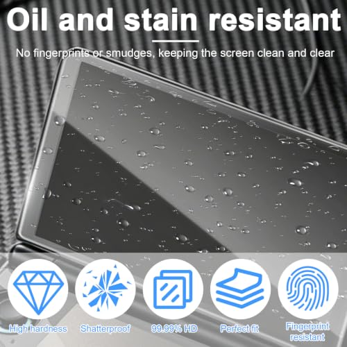 2pcs Screen Protectors for AYN THOR Handheld Console, Glass Dual Display with Anti-Scratch HD Clear & Bubble-Free with Cleaning Accessories (Upper + Lower Screen)