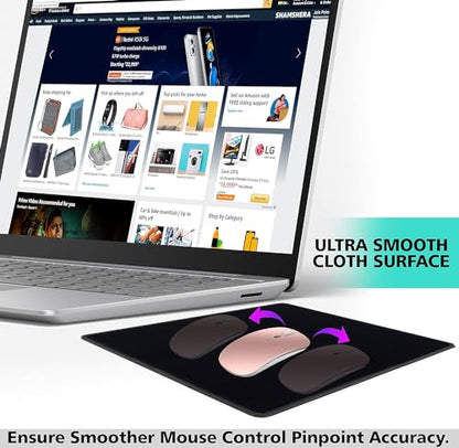 SaiTech IT 50 Pack Waterproof Mouse Pad, 8.66x7.1 inch, Black | Stitched Edges, Non-Slip Rubber Base. Ideal For Computers, Laptops, Office, And Home Use - color: Black-50 Pack