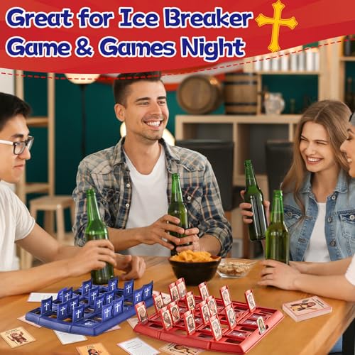 Guess Bible Games Who Am I 24 Holy Bible Characters with Life Story & Verse Cards Christian Guess Board Games Trivia Study Supplies for Sunday School Youth Group Church Religious Catholic Gifts