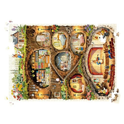 HUADADA Jigsaw Puzzle for Adults 1000 Pieces, Eye Protection, Rabbit House Theme, Birthday Gifts for Women and Men - color: Rabbit House