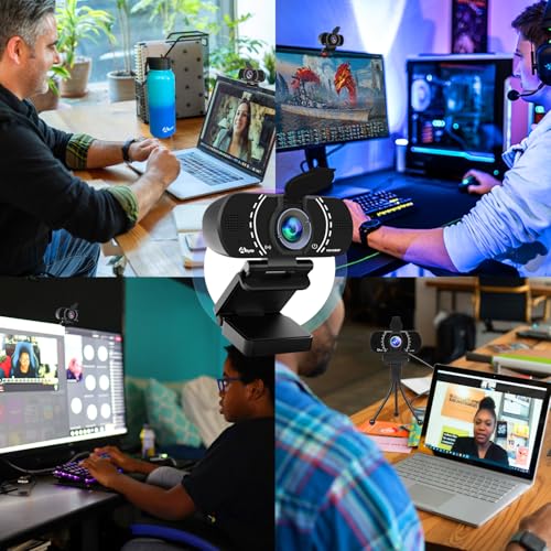 Akyta Webcam for PC, 1080P Webcam with Microphone/Tripod/Privacy Cover/Wide Angle 110°, Plug & Play USB Web Camera for Desktop Computer PC Laptop Mac Video Calling/Streaming/Zoom Conference ﻿ - color: PC HD Webcam 1080P