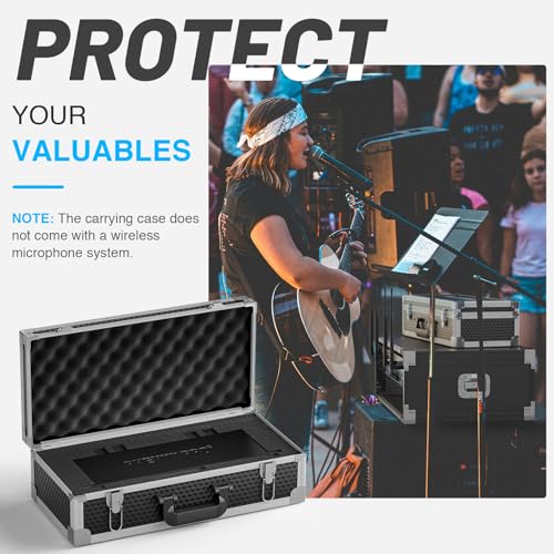 Phenyx Pro Large Size Carrying Case, Customizable Pre-Diced Foam, Aluminum Alloy Sturdy Build, Suitable for Wireless Mic System Storage & Camera Gear Transportation - size: Large (20.3×10×5.9 Inch)