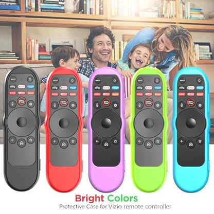 Case Cover for VIZIO XRT270 Smart TV Remote Control Silicone Skin Sleeve with Lanyard Black - color: Non-glow Black