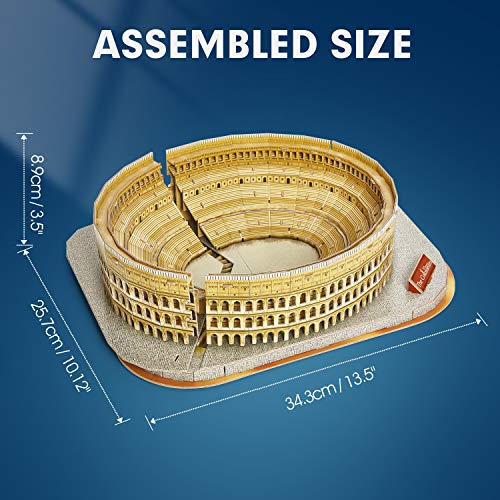 CubicFun Rome Colosseum 3D Architecture Puzzle, 131 Pieces, Ages 8+ - style: 2 Italy︱The Colosseum