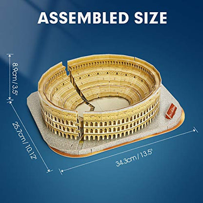 CubicFun Rome Colosseum 3D Architecture Puzzle, 131 Pieces, Ages 8+ - style: 2 Italy︱The Colosseum