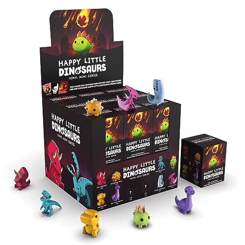 Unstable Games TeeTurtle Happy Little Dinosaurs - Vinyl Mini Figures Mystery Box Series, Black - style: Vinyl Mystery Mini Figures