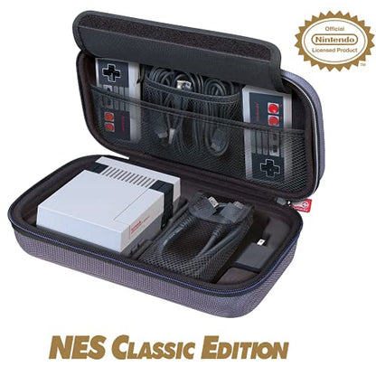RDS - Officially Licensed Super Nintendo Classic Entertainment System Carrying Case – Protective Deluxe Travel System with Gray Ballistic Nylon Exterior