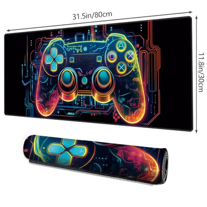 Galdas Gaming Mouse Pad XXL XL Large Long Extended Big Mousepad Non-Slip Rubber Keyboard Mouse Pad with Stitched Edges for Laptop Home Office (31.5x11.8x0.08 Inch) … (Handle) - color: Handle