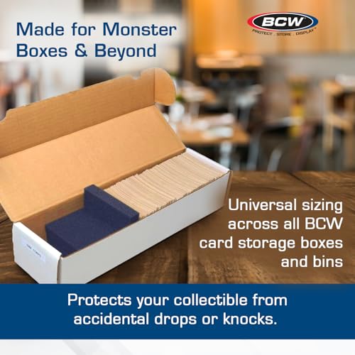 BCW Monster Pads - 20 Pack | Card Dividers for Trading Card Storage Boxes | Acid-Free Foam Inserts | Expanding Foam Spacers for Cards | Protect & Organize Collectible Cards