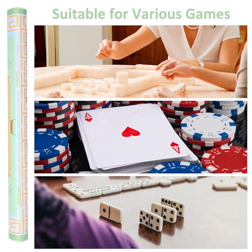 Jongyance Green American Learning Mahjong Mat (33”x33”), Anti-Slip, Mahjong Mat for Table, Mah-jongg Game Mat - color: Light Green