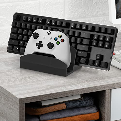 BRAINWAVZ Desktop Keyboard & Game Controller Holder Stand, Suitable for Small & Large Keyboards and Controllers for PS5, Xbox Series X, Xbox One, PS4, Switch, PC, Gamepads & More (DK04) - color: DK04