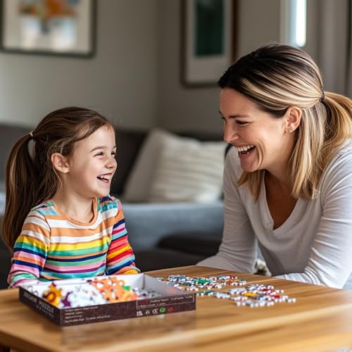 1000 Piece Jigsaw Puzzle for Adults Students Cute Old Couple Sitting On Porch with Boy Swinging in Garden Puzzles Sunny Day Nature Scene Colorful 20×27 Inches Relaxing Educational Jigsaws Game - color: Puzzle-grandma-07