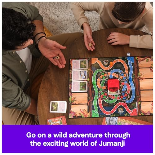 Spin Master Games Jumanji: The Game 30th Anniversary Classic Board Game | Thrilling Jungle Adventure, Solve Riddles & Dodge Dangers To Win, Teaches Strategic Problem Solving, 2-4 Players, Ages 8+ - style: Classic Board Game