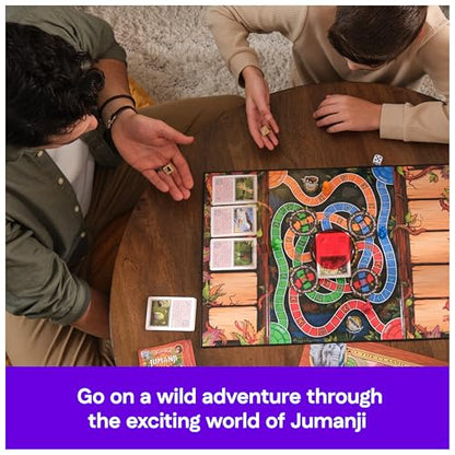 Spin Master Games Jumanji: The Game 30th Anniversary Classic Board Game | Thrilling Jungle Adventure, Solve Riddles & Dodge Dangers To Win, Teaches Strategic Problem Solving, 2-4 Players, Ages 8+ - style: Classic Board Game