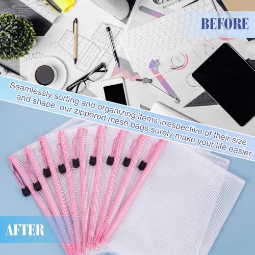 Jetec 32 Pcs Mesh Zipper Bags Bikini Organizer,Pink,5.1 x 4.1 Inch - color: Pink, size: 5.1 x 4.1 Inch