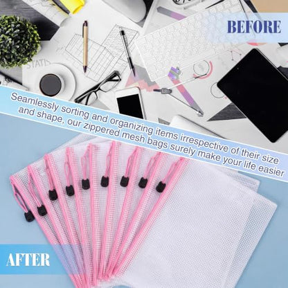 Jetec 32 Pcs Mesh Zipper Bags Bikini Organizer,Pink,5.1 x 4.1 Inch - color: Pink, size: 5.1 x 4.1 Inch