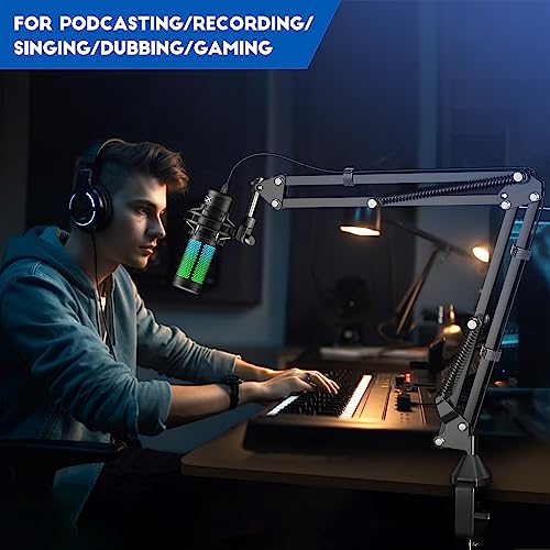 Microphone Arm,Aokeo AK-35 Microphone Desk Stand-Microphone Suspension Boom Scissor Arm Stand For Blue Yeti,Blue Snowball iCE,QuadCast,Elgato - color: AK-35