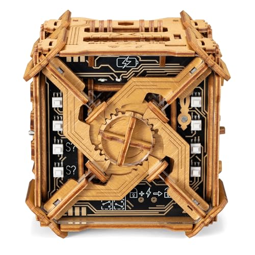 Puzzle Potato Tesla Box - Electronic Puzzle Box - Escape Room Game in a Box - Brain Teaser - 3D Wooden Puzzle for Adults - Money Puzzle Box for Cash Gift - Birthday GiftBox MoneyBox - color: Tesla Box