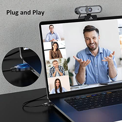 NexiGo N660P 1080P 60FPS Webcam with Software Control, Dual Microphone & Cover, Autofocus, HD USB Computer Web Camera, for OBS/Gaming/Zoom/Skype/FaceTime/Teams/Twitch - size: Small