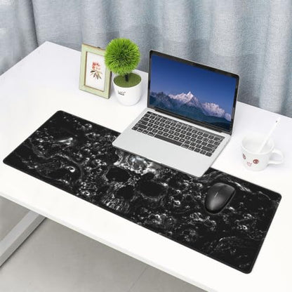Skull Mouse Pad XL Large Mousepad Non Slip Rubber Base Desk Mat for Laptop Computer Gaming 31.5" X 12" - color: Skull