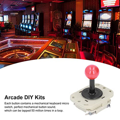 Stick Joystick Kit, Buttons with Mechanical Keyboard Sound, DIY Game Controller for PC and Console Gaming, Includes 8 Large Buttons and 2 Small Buttons