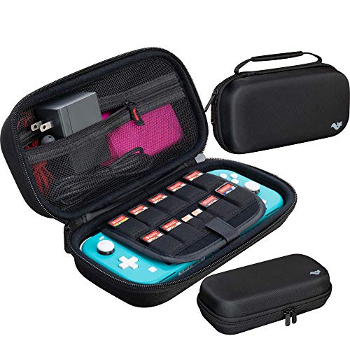 ButterFox Extra Large Carrying Case for Nintendo Switch Lite, Fits Charger, Compatible with JETech Protective Case and Most Grips, Game and Accessories Storage (BLACK) - color: BLACK