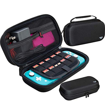 ButterFox Extra Large Carrying Case for Nintendo Switch Lite, Fits Charger, Compatible with JETech Protective Case and Most Grips, Game and Accessories Storage (BLACK) - color: BLACK