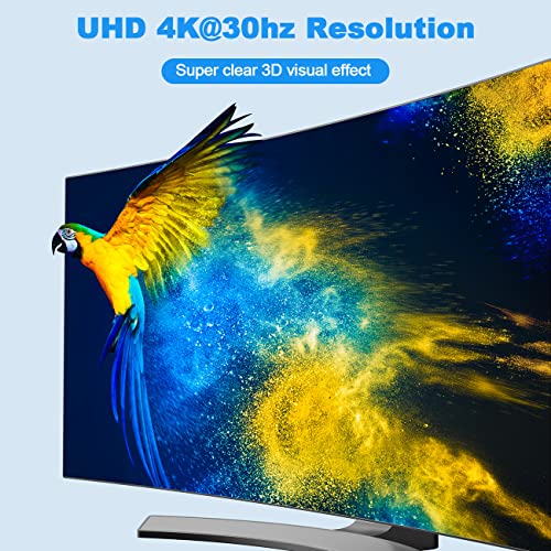 HDMI Extender Splitter 1 x 2, JCHICI 4K@30Hz 100M(328fts) HDMI Splitter with Loopout and EDID Copy Function, Lossless Transmission and Zero Latency, Support 3D - size: HDMI Extender Splitter 1 x 2