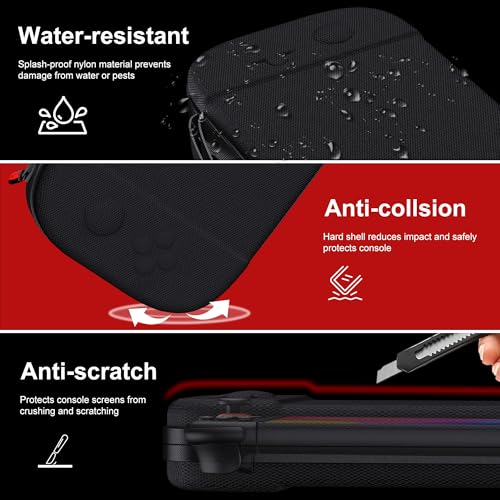 STARTRC GAMES Slim Carrying Case for Nintendo Switch 2 2025, Hard Shell Travel Case with 12 Game Card Slots, Portable Carry Bag for Switch 2 Console Black - color: Black