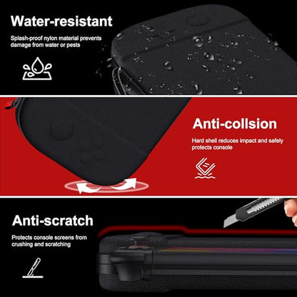 STARTRC GAMES Slim Carrying Case for Nintendo Switch 2 2025, Hard Shell Travel Case with 12 Game Card Slots, Portable Carry Bag for Switch 2 Console Black - color: Black