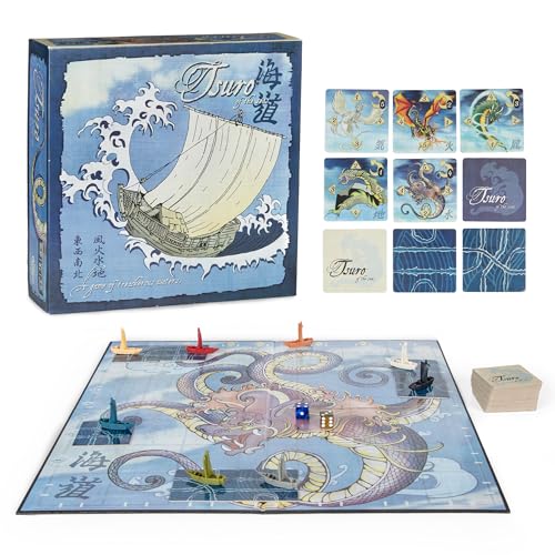 Tsuro Complete Collection – 20th Anniversary Edition Board Game + Tsuro of the Seas + Veterans of the Seas Expansion | Strategy Games for 2-8 Players Ages 8+