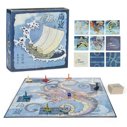 Tsuro Complete Collection – 20th Anniversary Edition Board Game + Tsuro of the Seas + Veterans of the Seas Expansion | Strategy Games for 2-8 Players Ages 8+