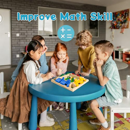 Shut The Box Dice Game 12 Inch Upgraded 2-4 Player Wooden Dice Game Math Addition Games Close The Box Family Wooden Dice Board Game for Kids Adults, Tabletop Version for Classroom, Home, Party or Bar - style: 12 inch