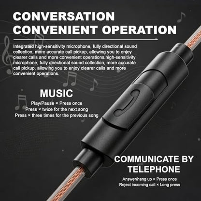 In Ear Monitor Headphones Dual Magnetic Dynamic Driver IEM with Mic, Black | Hybrid Banlance Armature with Dynamic in Ear Headphones IEM Earphones Gaming Earbuds - color: H89-Black