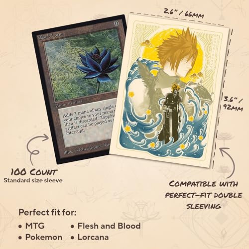 Great Wave Ex-Soldier - MTG Card Sleeves, 104ct, Standard Size, Smooth | Double Sleeving Compatible, Smudge Resistant Matte Back, Compatible with Standard 66x92mm TCG and Magic The Gathering Cards. - color: Great Wave Ex-soldier