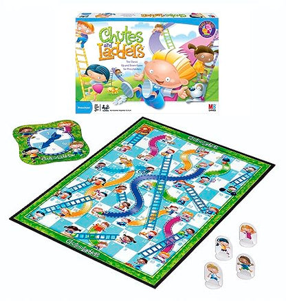 Hasbro Gaming Chutes and Ladders Board Game, 2 to 4 Players, Gift for Kids, Preschool Classroom Games, Ages 3+ (Amazon Exclusive)