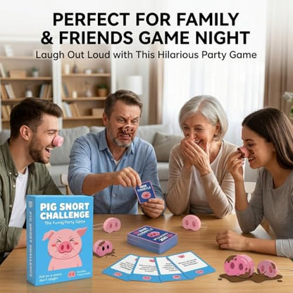 Laugh-Out-Loud Party Game: 150 Cards & 5 Pig Noses - Perfect Valentine‘s Day Gift for Couples, Hilarious Icebreaker for Date Night & Group Parties, Ages 13+