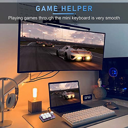 Cuifati 6-Key Mini Keypad One Handed Mechanical Gaming Keyboard, Multifunctional Shortcut Programmable Macro Keyboard, with Knob, Plug and Play, for, for Vista, for Linux, for