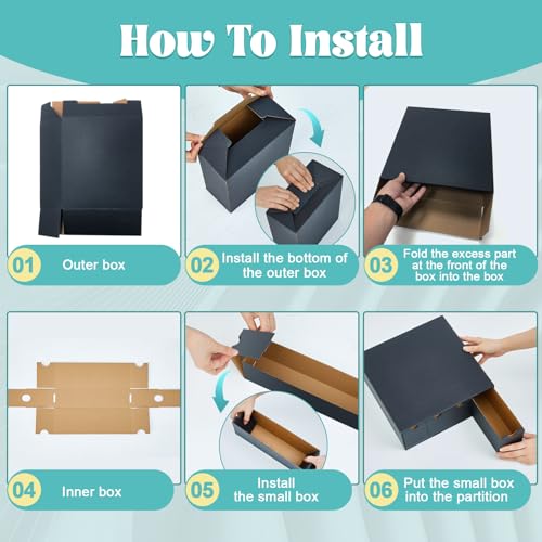 Cholemy Trading Card Storage Box Card Organizer 15000+ with 70 Cardboard Storage Divider, Label Sticker for Collection Compatible with Tcg, Sport Cards(8 Row, 4 in A Row,Black) - size: 8 Row, 4 in A Row