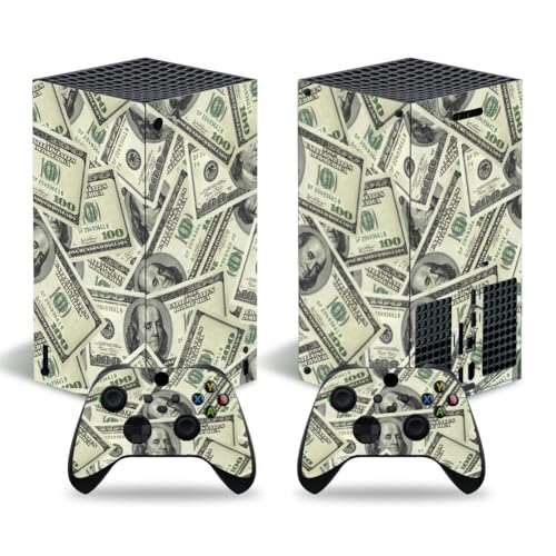 Xbox Series X Digital Stickers Full Body Vinyl Skin Decal Protective Cover for Microsoft Xbox Series X Digital Console and Controllers (Series X Digital dollers) - color: Series X digital dollers