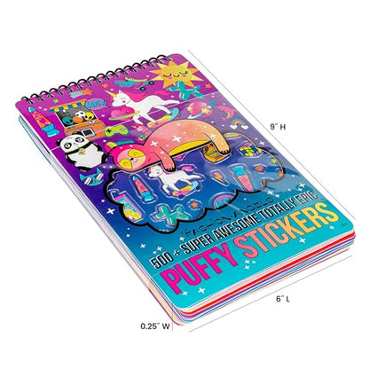 Fashion Angels 500+ Puffy Sticker Book | Includes 30 Pages of Cute Unicorn 3D Stickers for Tween Girl Aesthetic, Ideal for Kids Ages 8+